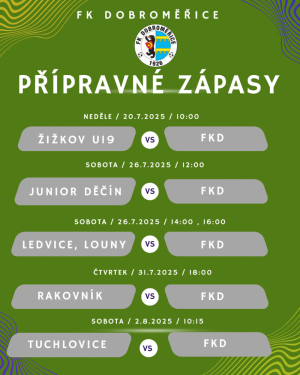 Přípravné zápasy - Letní příprava